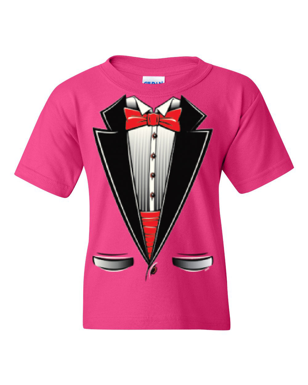 Funny Tuxedo Bow Tie Youth T-Shirt Tux Wedding Party Tee | eBay