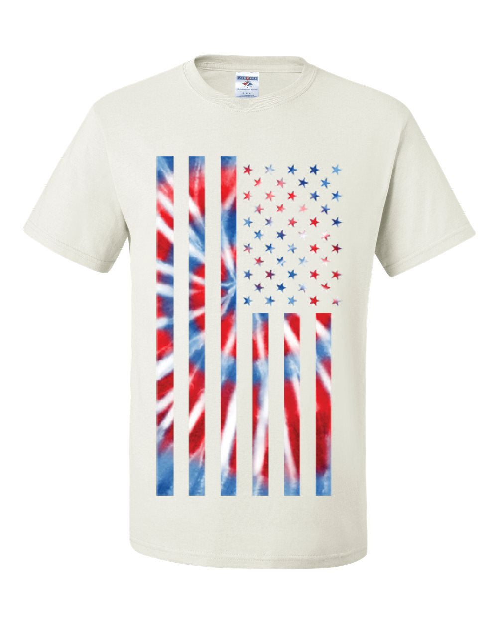 Tie-dye American Flag T-Shirt 4th of July Stars and Stripes Tee Shirt ...