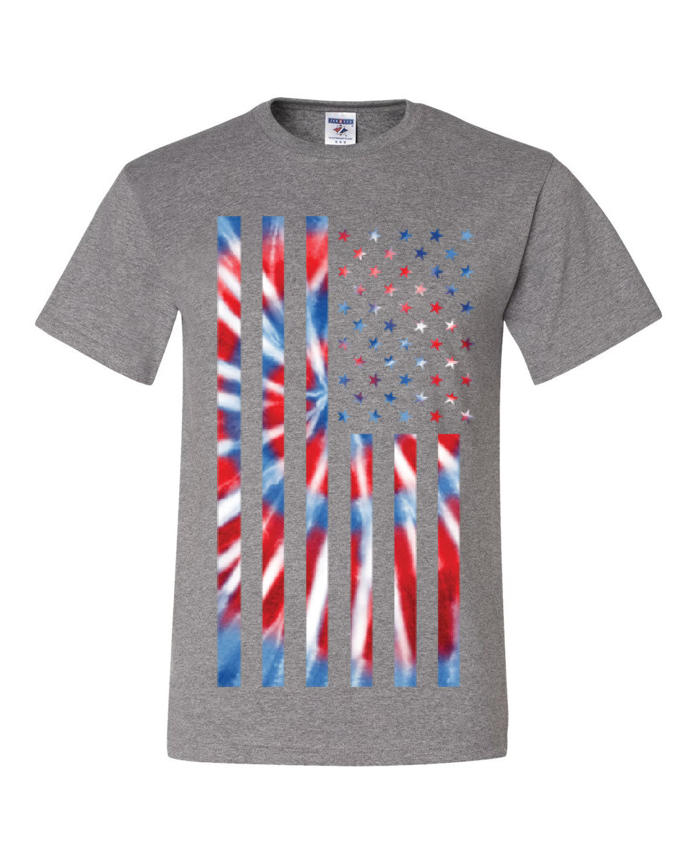 Tie-dye American Flag T-Shirt 4th of July Stars and Stripes Tee Shirt ...