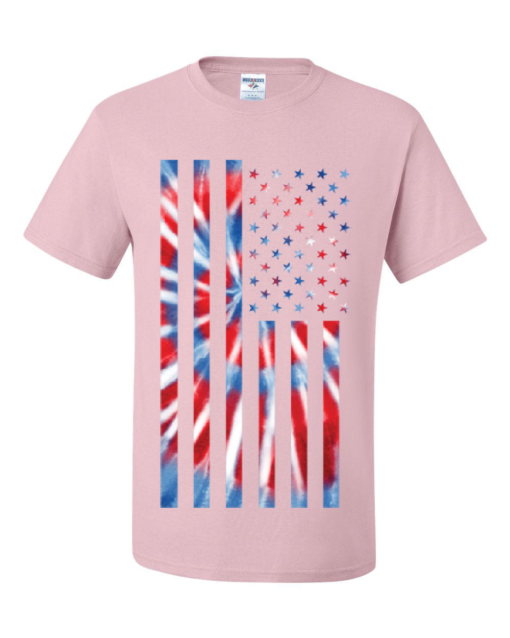 Tie-dye American Flag T-Shirt 4th of July Stars and Stripes Tee Shirt ...