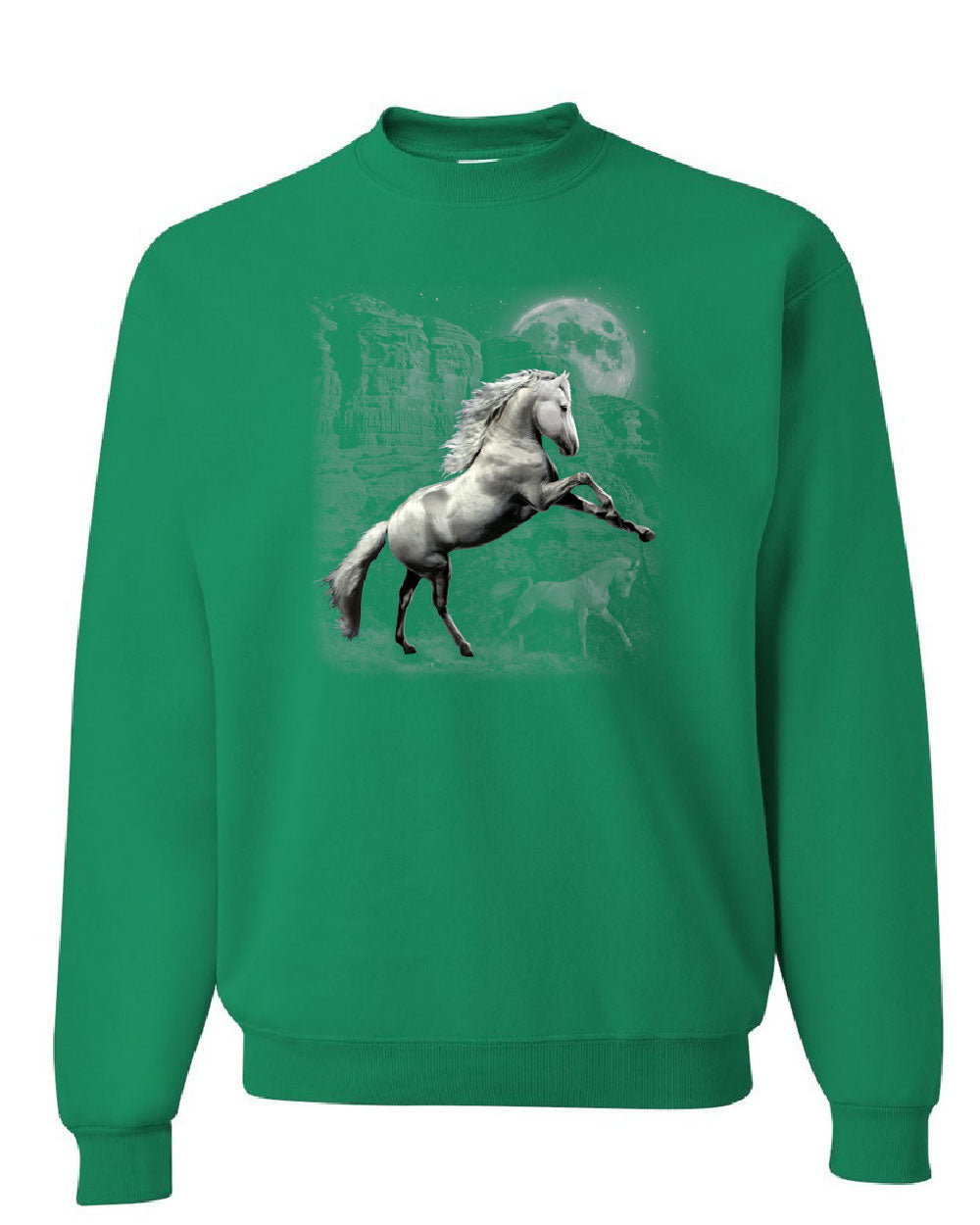 White Wild Horse Sweatshirt Mustang Nature Animal Lovers Wildlife ...