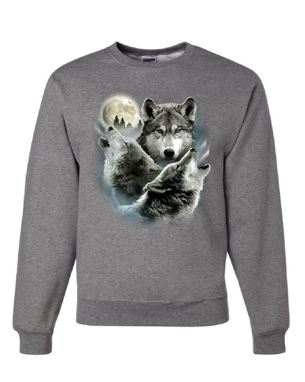 Howling Wolf Pack Sweatshirt Wild Wilderness Animals Nature Moon ...