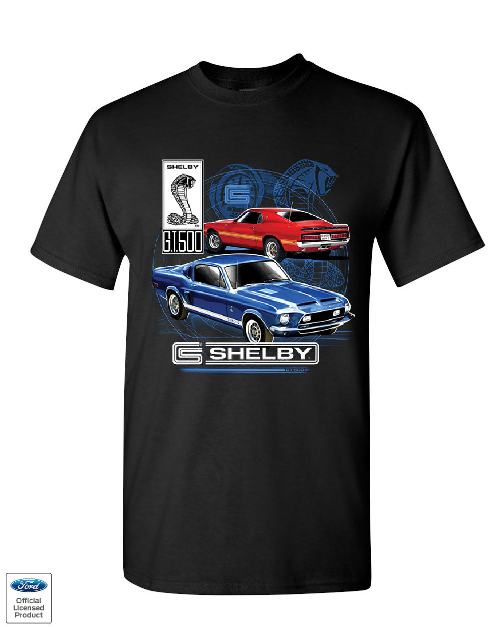 FORD MUSTANG SHELBY GT500 T-Shirt American Classic Shelby Cobra Mens ...