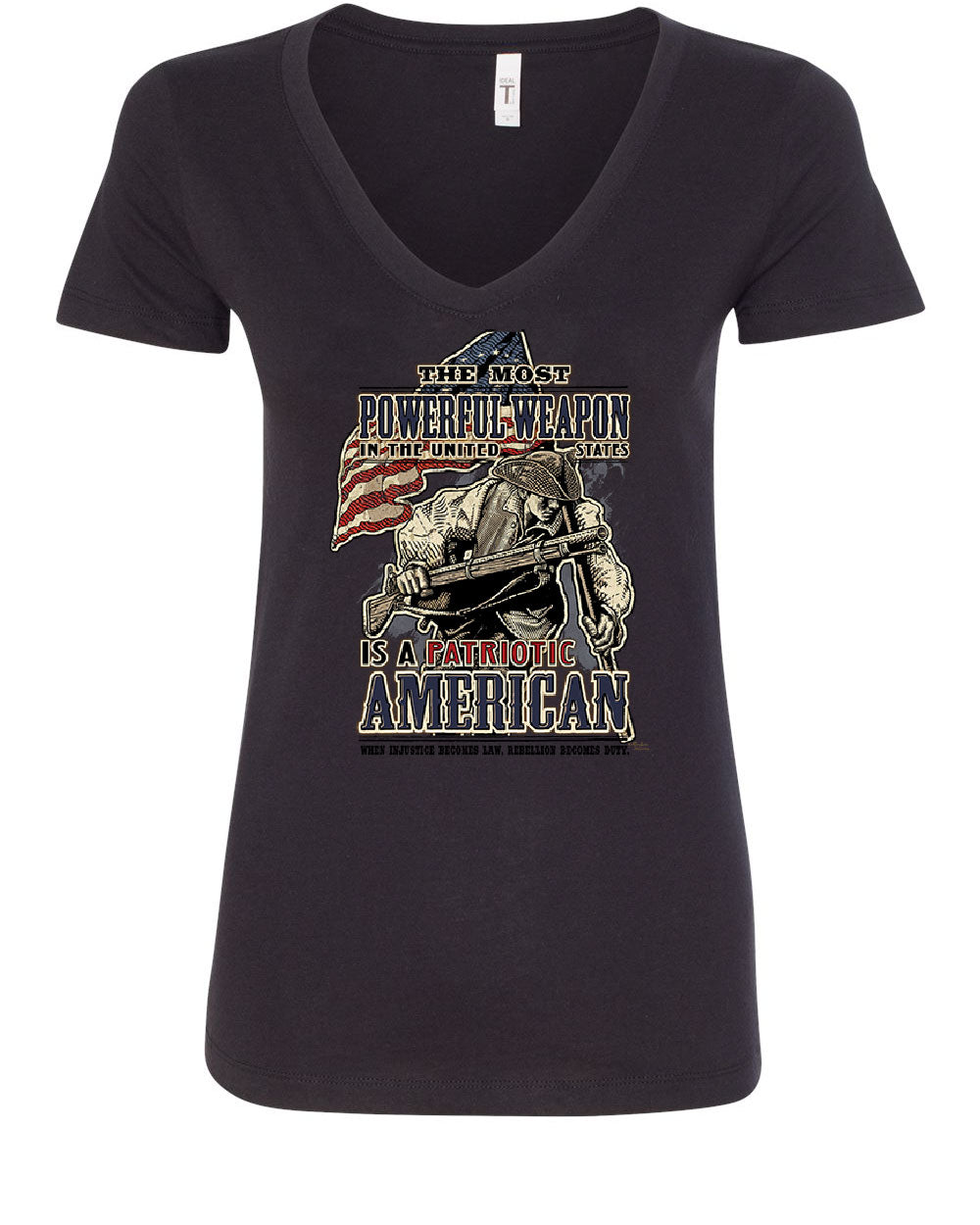 A Patriotic American Women's V-Neck T-Shirt 4th of July USA American ...