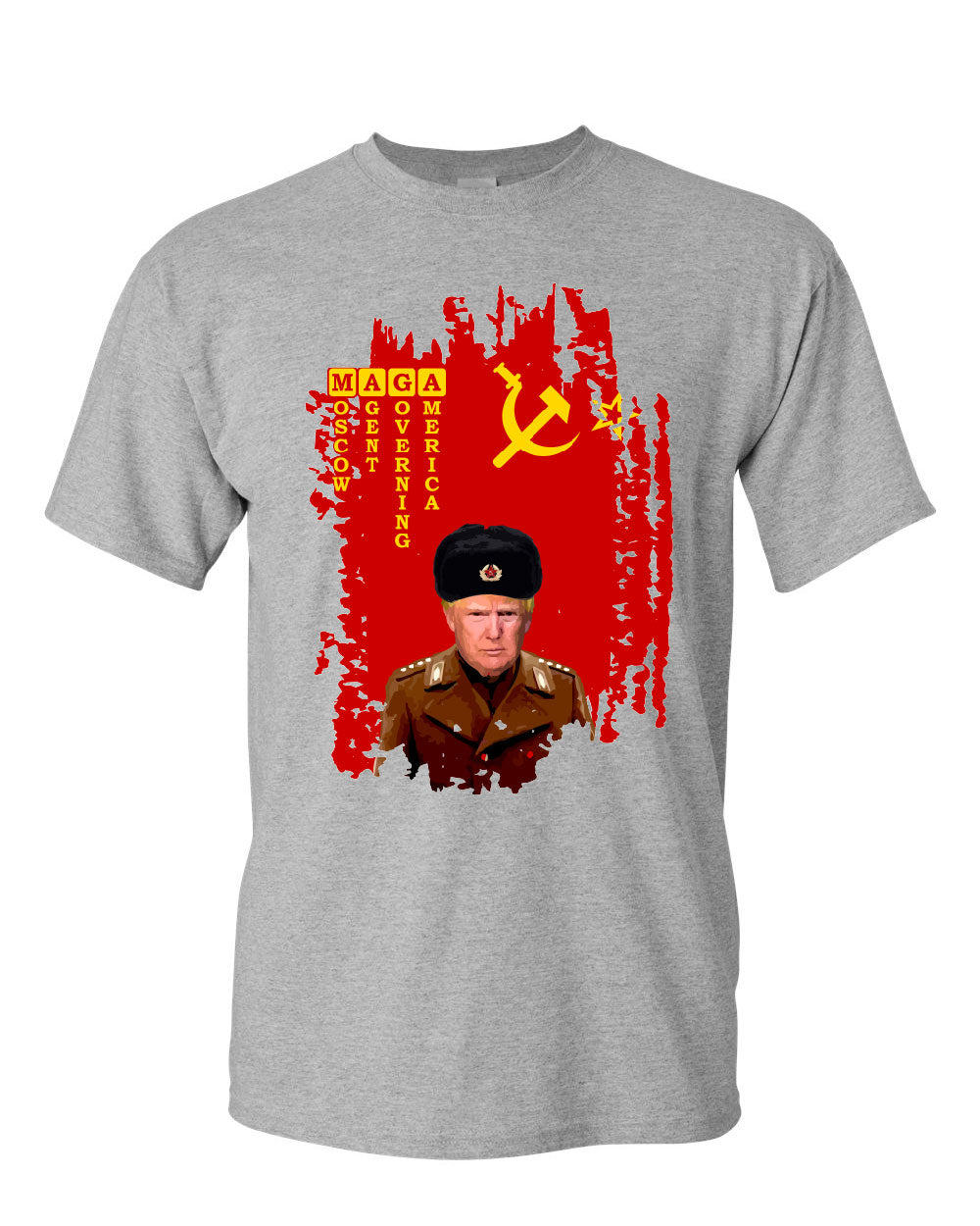 MAGA Comrade Trump T-Shirt Funny Soviet Flag USSR Russian Agent Mens ...