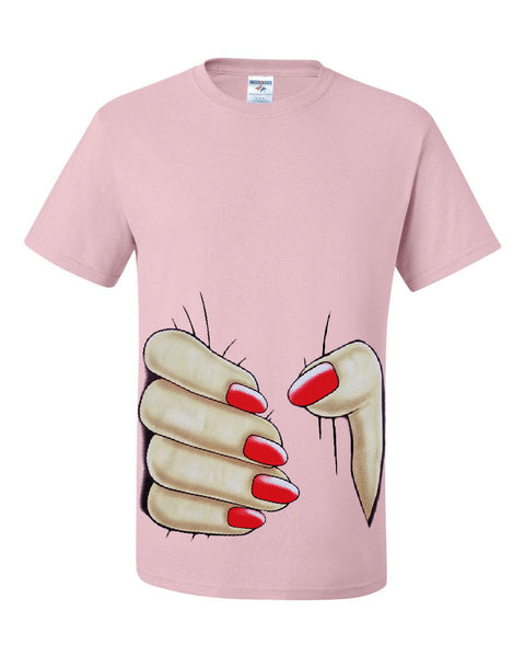Giant Squeezing Hand Funny T-Shirt Grabbing Hand Tee Shirt