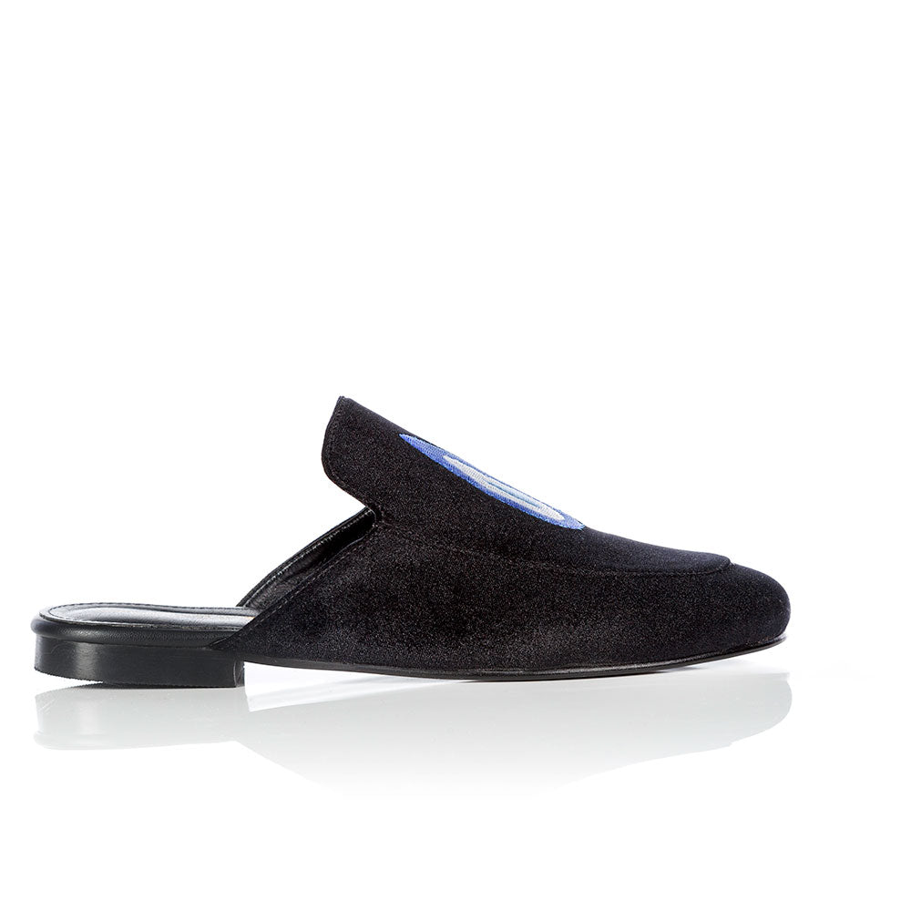 Black Evil Eye Teardrop Mules