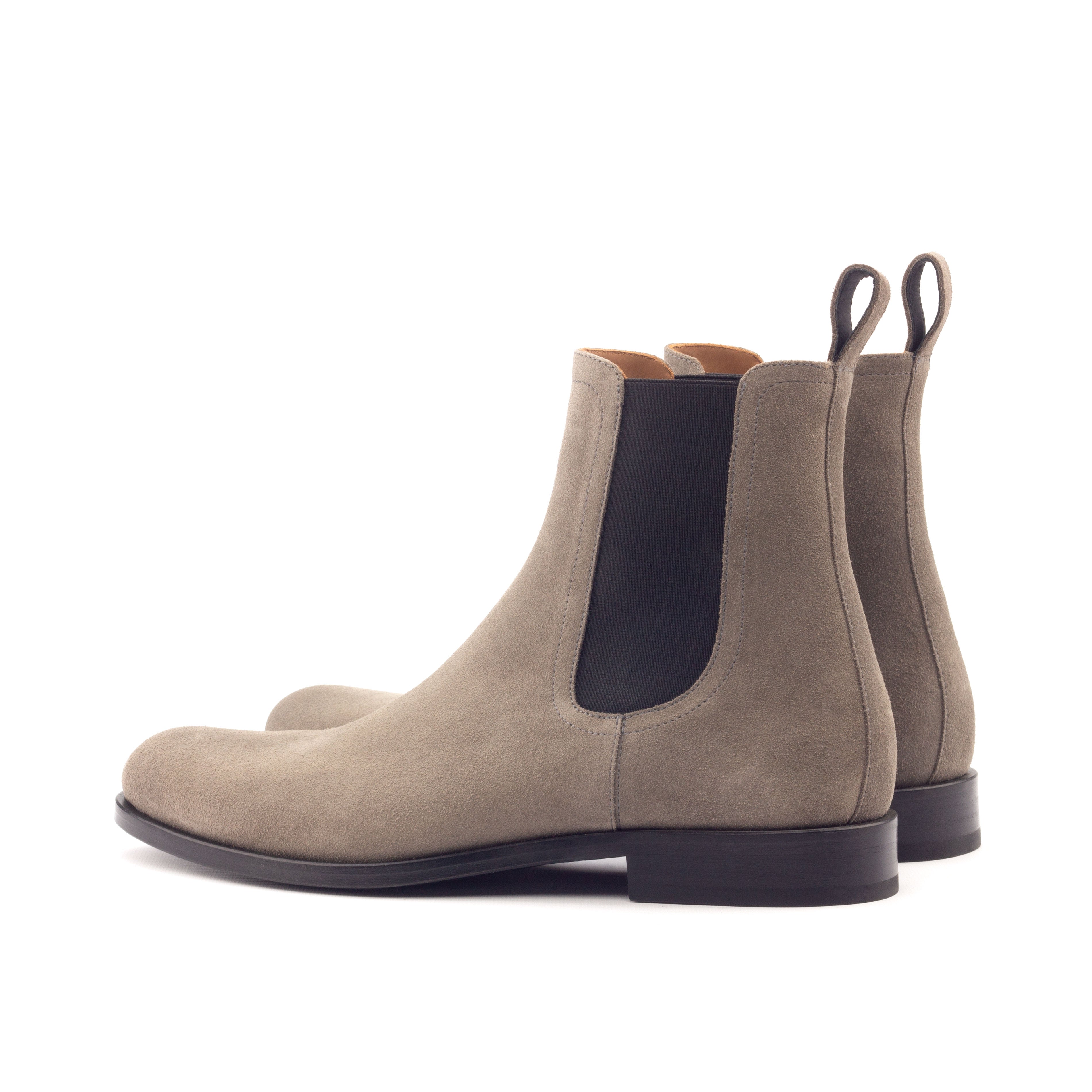 Vintage Taupe Leather Chelsea Boots 