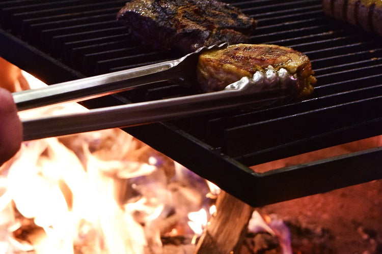 steak on grill