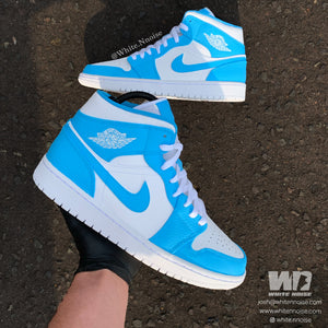 Hand Painted- Nike J1 SKY BLUE'S 