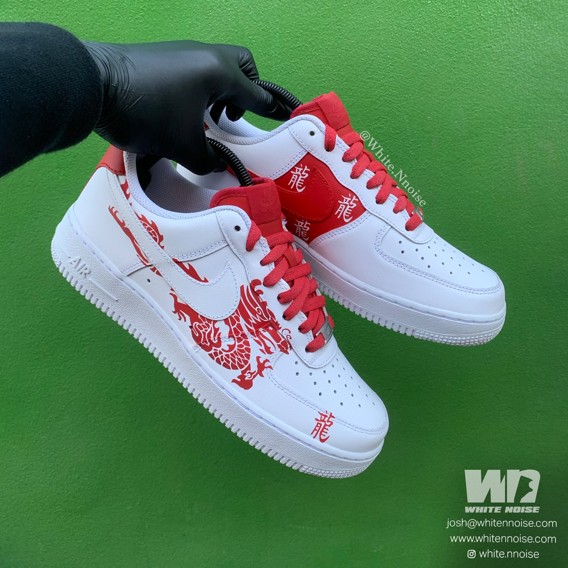 Hand Painted- Nike AF1- Chinese Dragon 