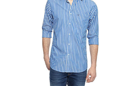 Stripe -shirt -with -dark -blue -jeans