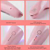 Rechargeable Handheld 5W UV LED Nail Lamp in Pink - Makartt