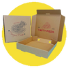 Custom Full Colour Printed Brown 9 Inch Pizza Boxes - 229mm x 229mm x 38mm