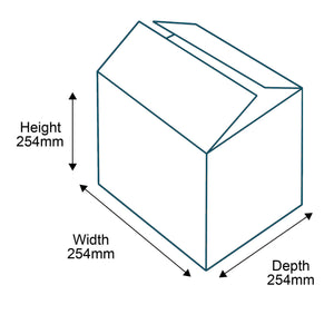 Single Wall Cardboard Boxes - 254mm x 254mm x 254mm Dimensions