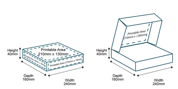 Custom Full Colour Printed Small Parcel Box Dimensions