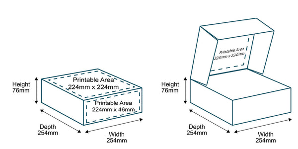 Custom Full Colour Printed Small Parcel Box Dimensions