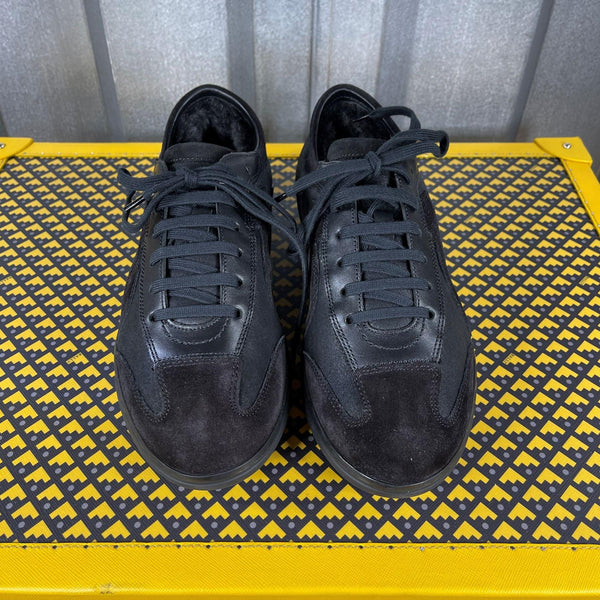 Salvatore Ferragamo Mens Benbow Black Sneakers | Positivo Clothing
