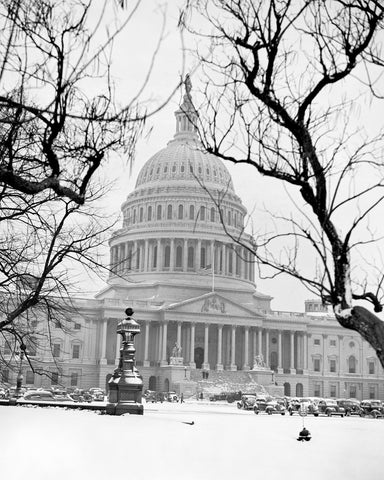 The Capitol Building in Washington DC during winter