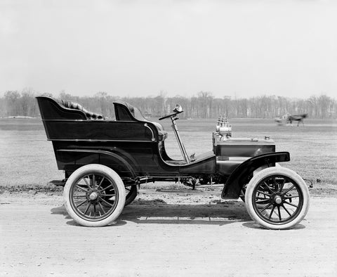 A black and white photograph of a vintage vehicle from Northern Manufacturing
