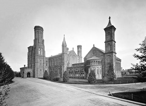 A vintage photograph of the Smithsonian Institute