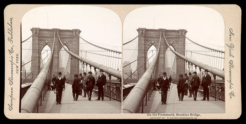 Stereograph Image of Brooklyn Bridge