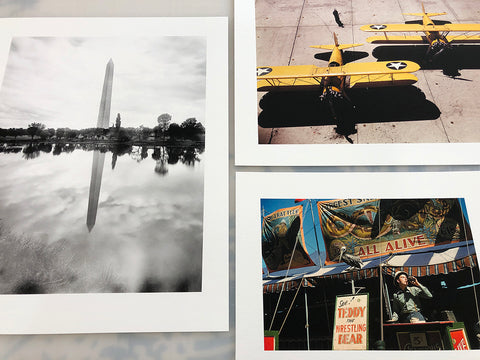 Three paper prints