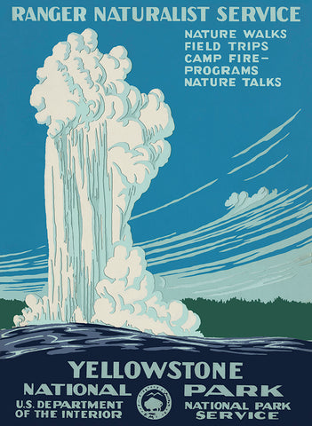 Vintage Yellowstone National Park poster
