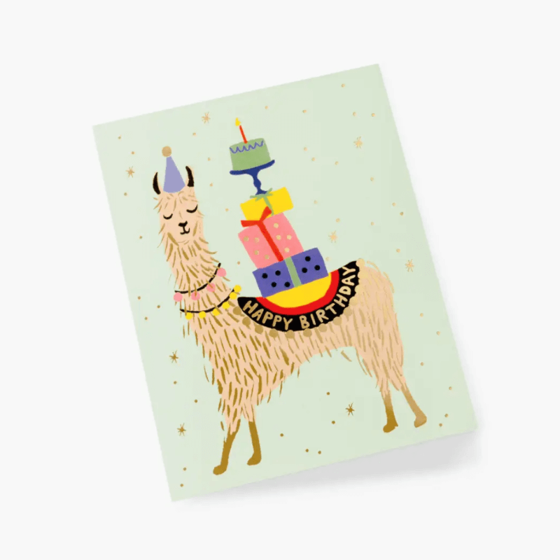 Rifle Paper Co Birthday Card Llama Original Birthday Card French Blossom