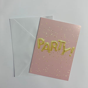 Pink Party Baloon Card and Envelope