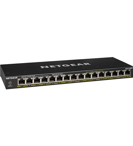 NET-GS316PP-100NAS 16 PORT GIG POE+ SWITCH by Netgear