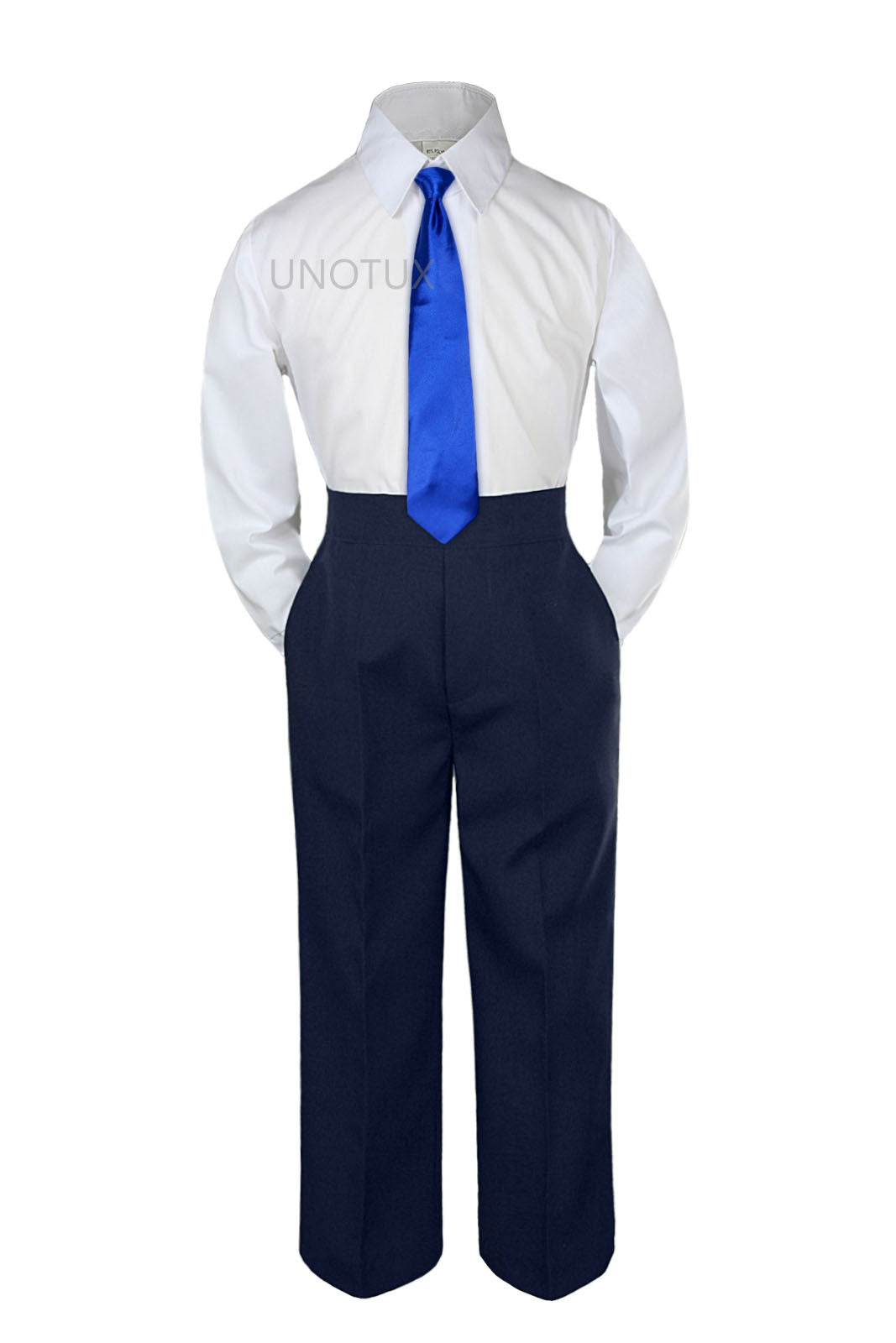 blue dress pants with white shirt
