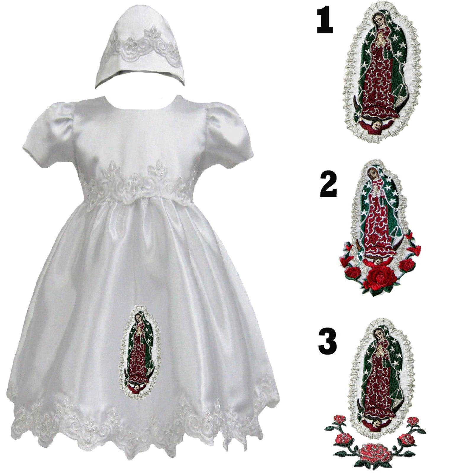 virgin mary baptism dress