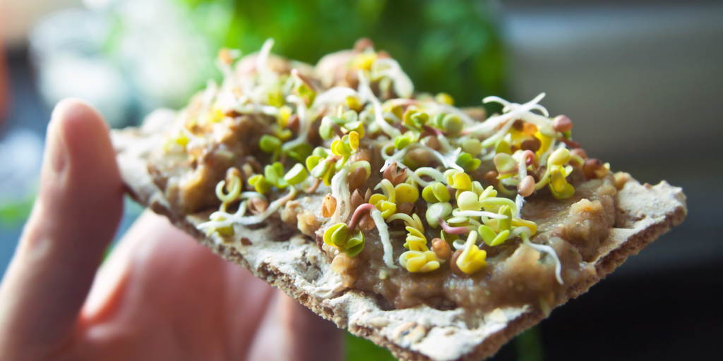 Sprouts on toast with Kefirko