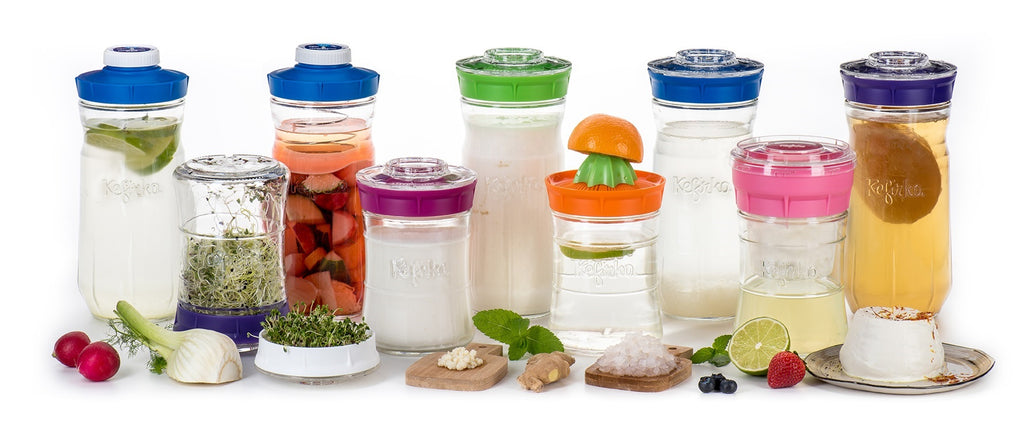 Kefirko glass fermentation jars