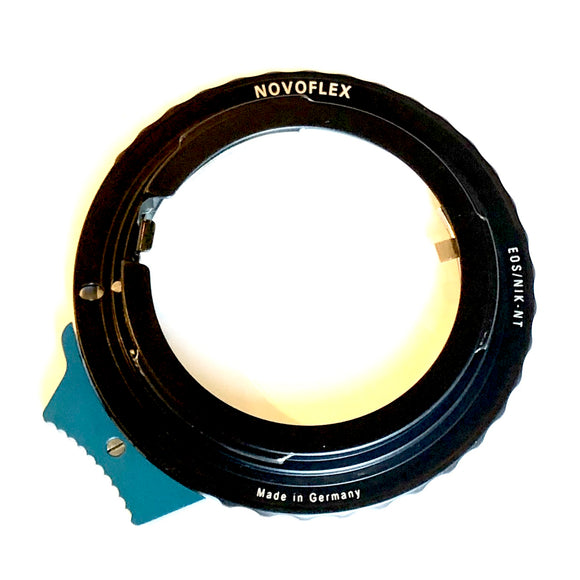 Novoflex EOS/NIK NT Adapter (Nikon F -> Canon EF) with aperture control