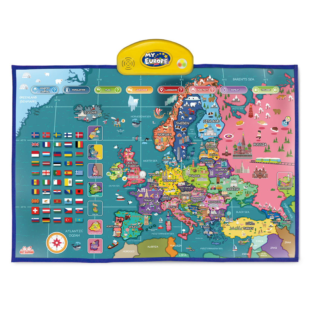Poster World Map | Easy Educational Game | Poppik Stickers