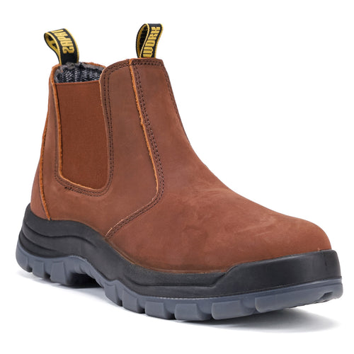 LV 822 Men's Slip-On Work Boots w/ Steel Toe Waterproof Black, D / 7