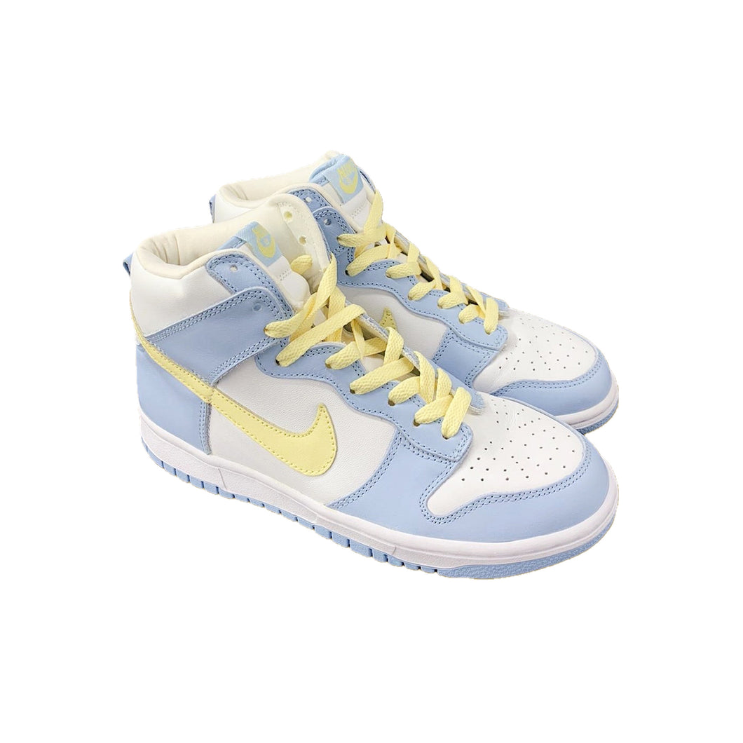 nike dunk high light blue and white