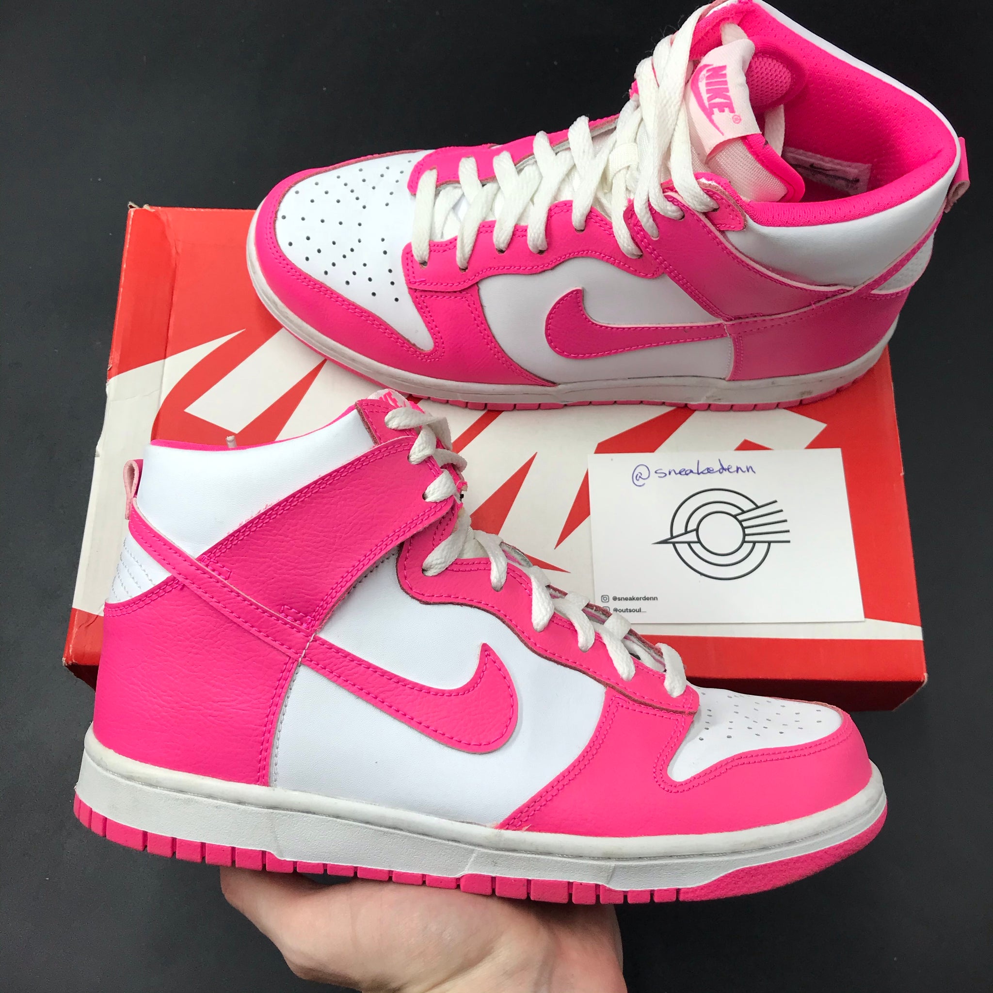 nike dunk high pink pow