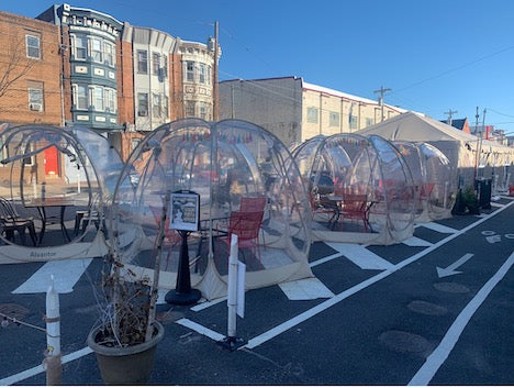 Hawthorne restaurant Philadelphia outdoor dining table and chairs