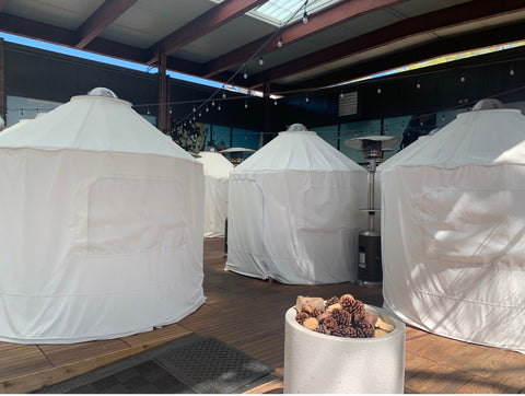 Zahav outdoor dining Philadelphia Yurt