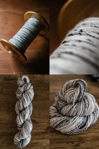 Yarn handspun by Samantha Gehrmann of This darling home 