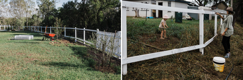 this darling home building.a fence