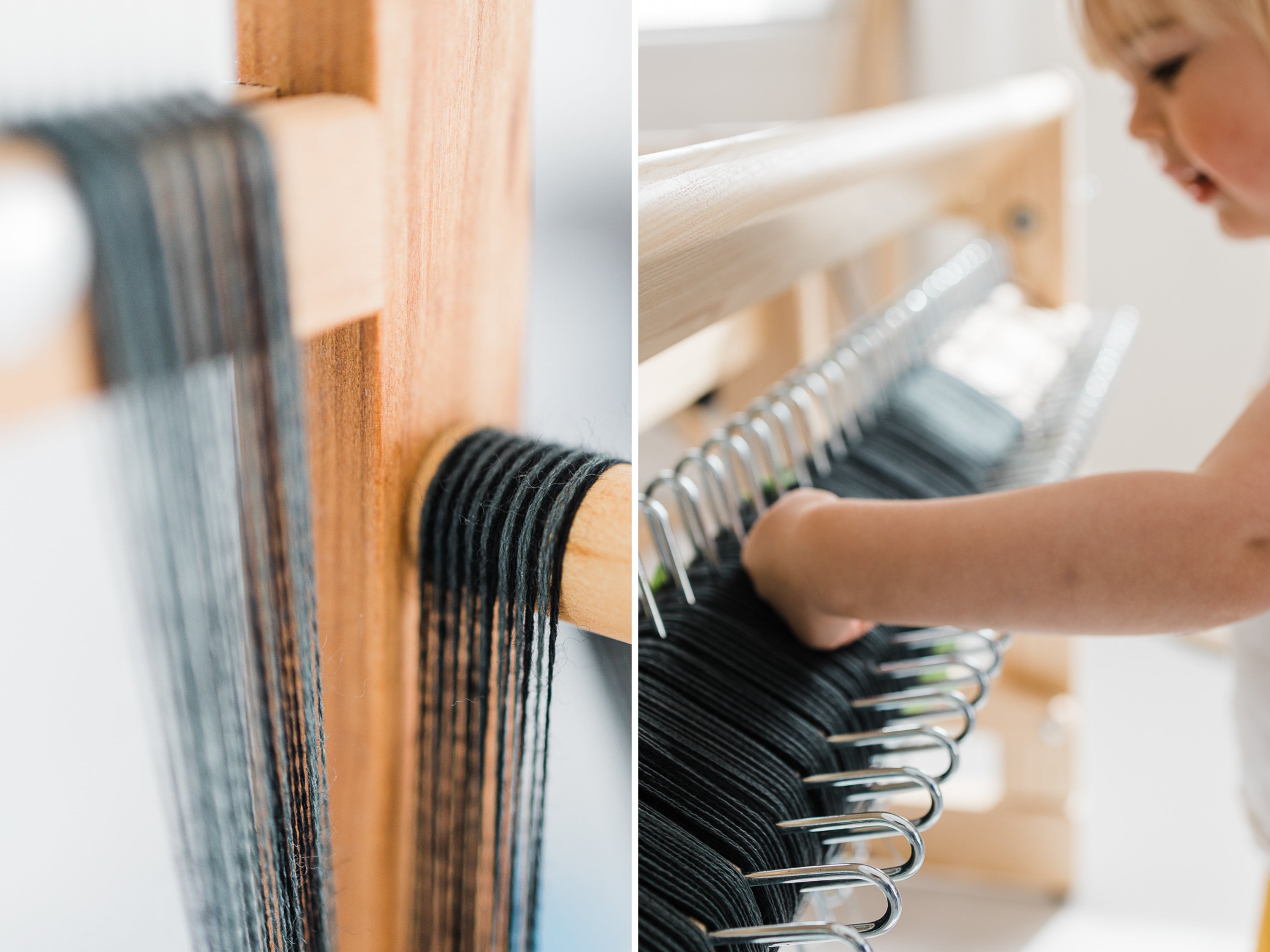 this darling home winding warp for custom handwoven scarf