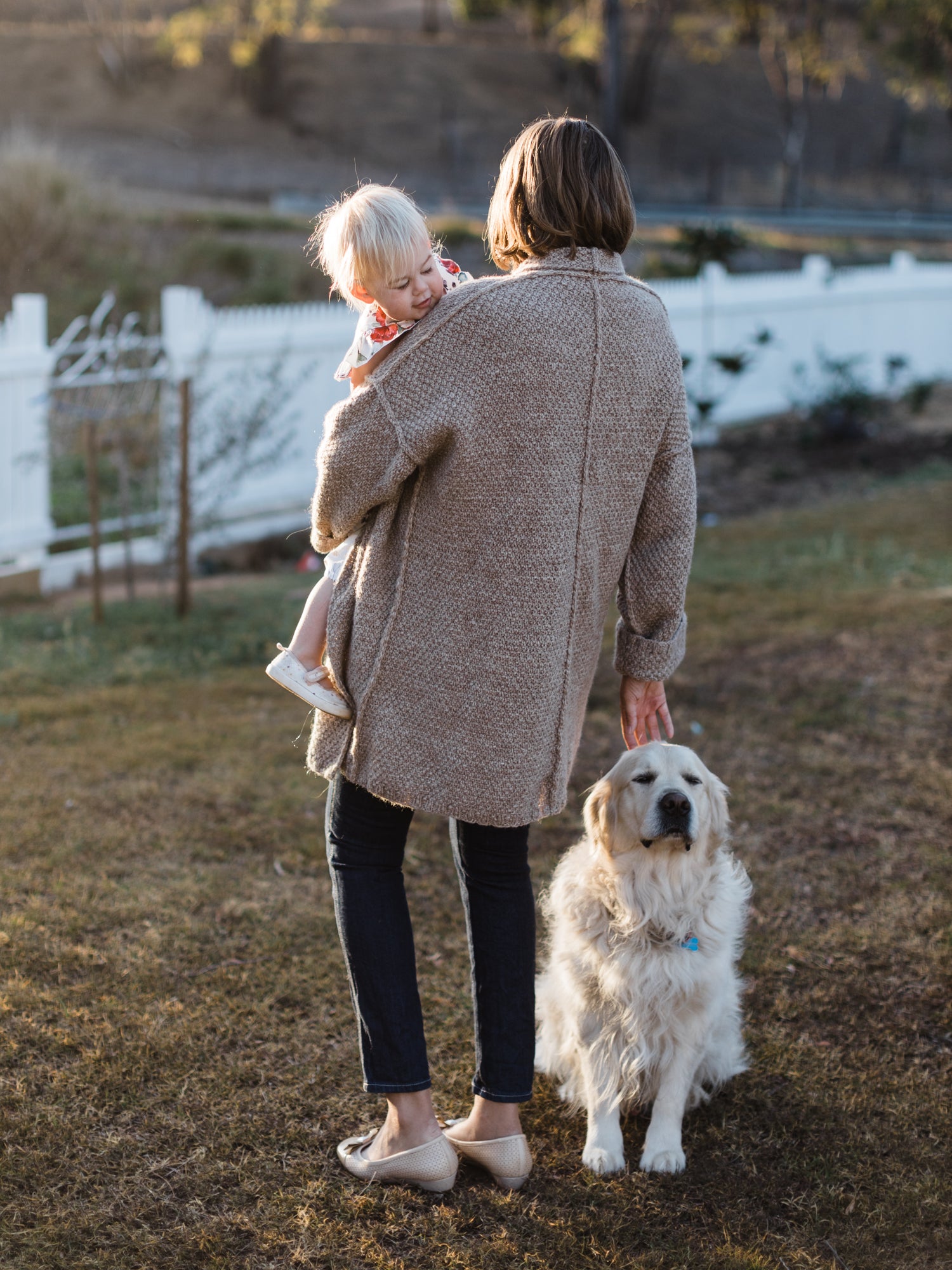 this darling home handspun and handknit dane cardigan