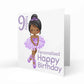 Personalised Age Birthday Cards | Black Ballerina