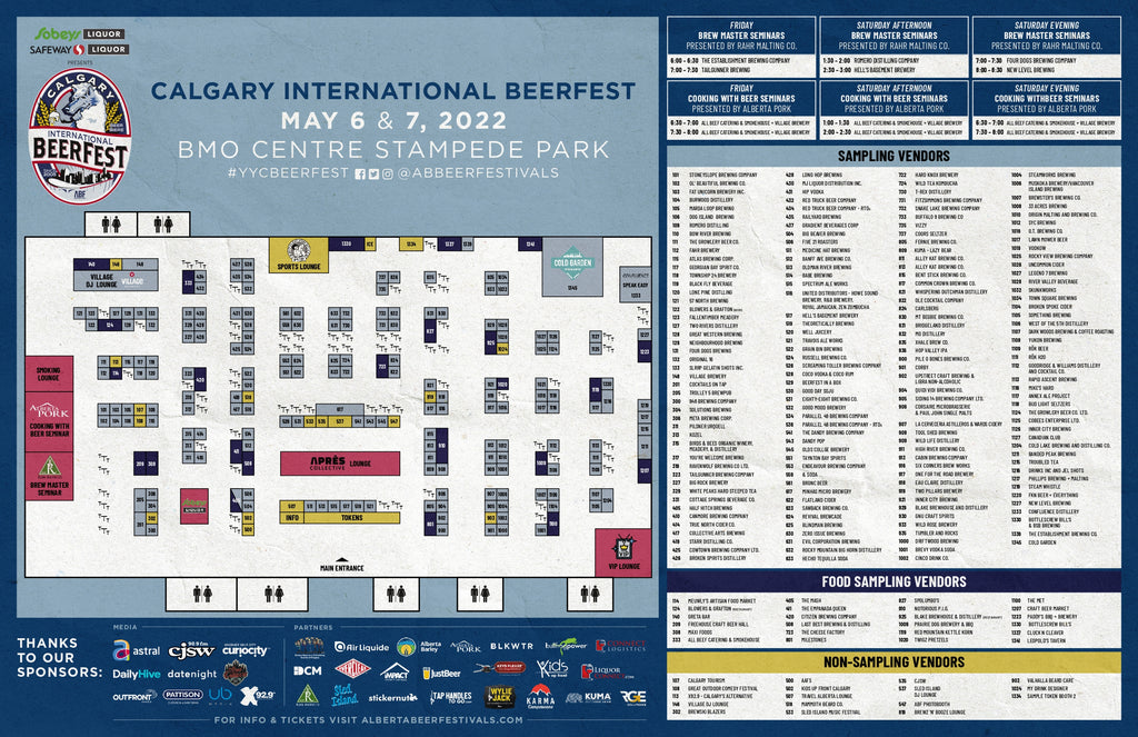 2023 Calgary International Beerfest Map