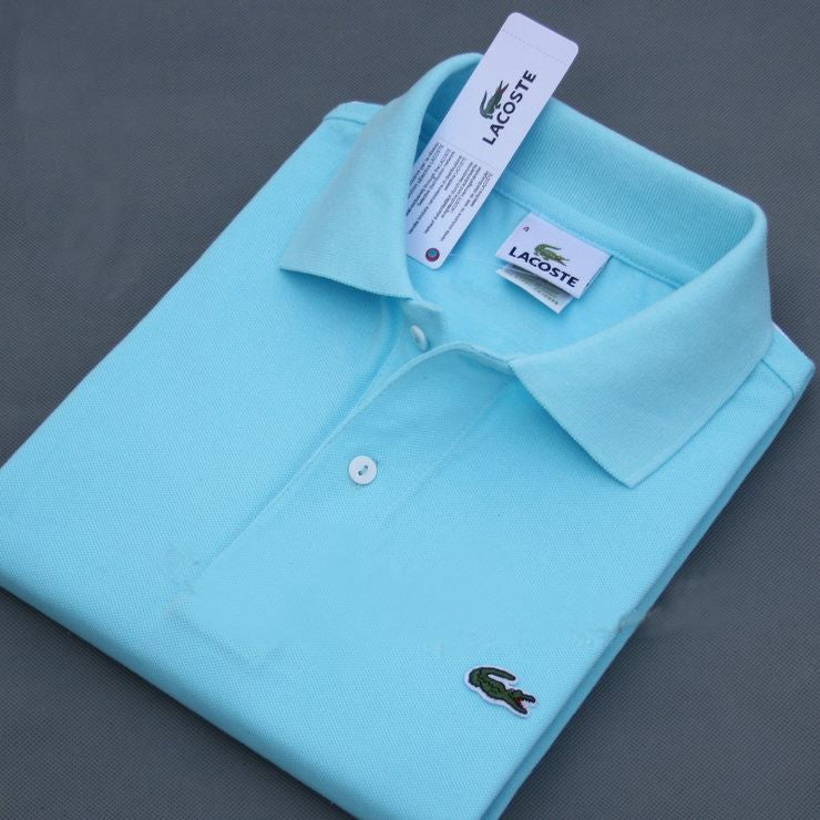 sky blue lacoste polo