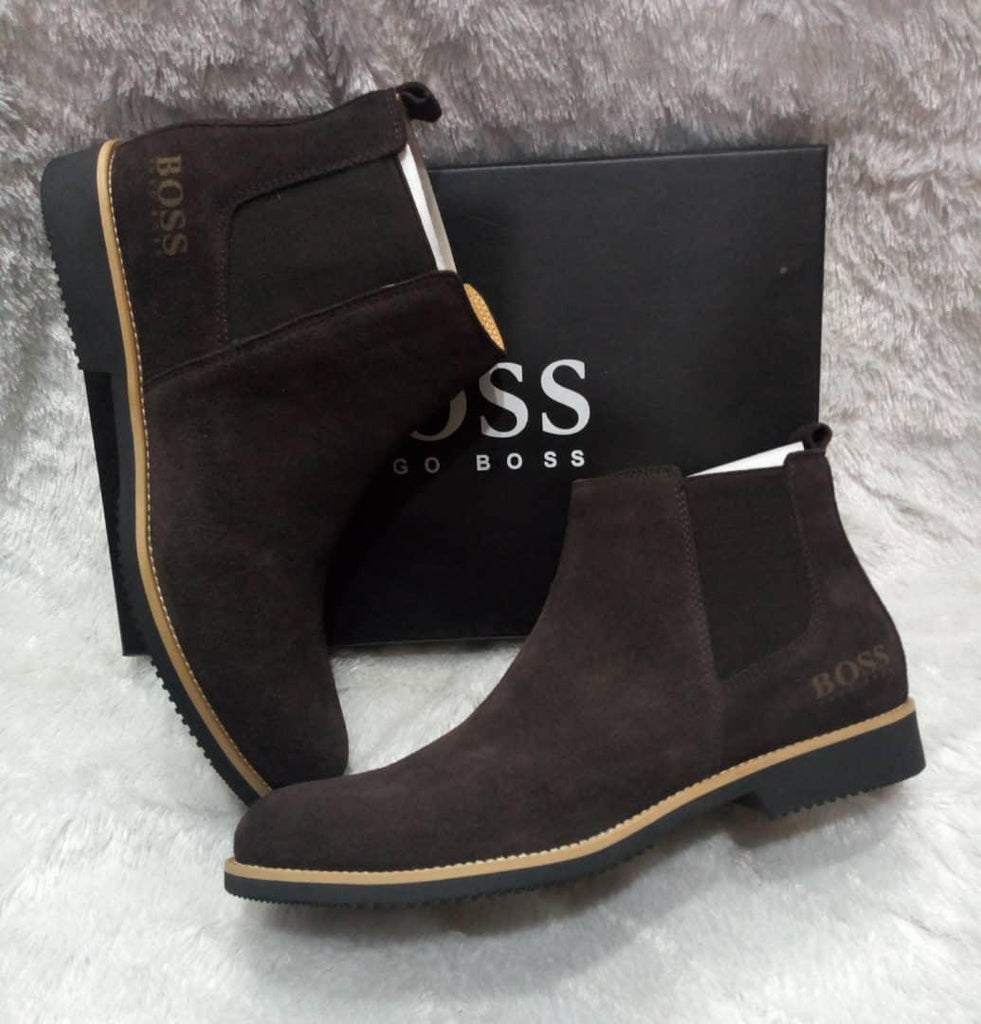 hugo boss chelsea boots suede